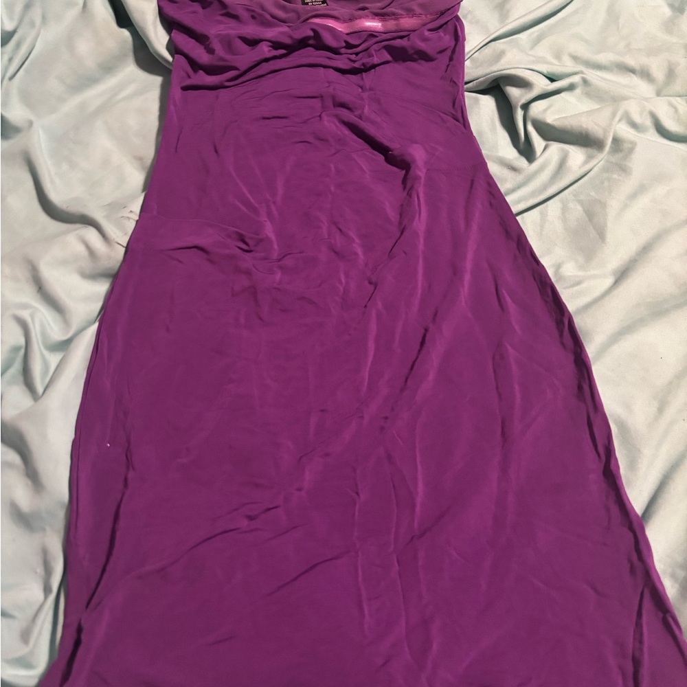 Nicole Miller Strapless Purple Dress
